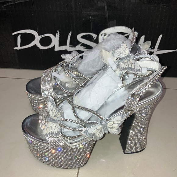 POSTER GIRL Shoes - Dolls Kill Butterfly Heels